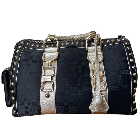 Rare Authentic Versace Snap Out of It Icon Bag - Black & Gold - Picture 8 of 16